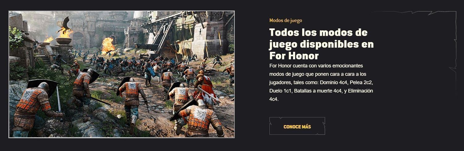 modos de juego for honor de ubisoft