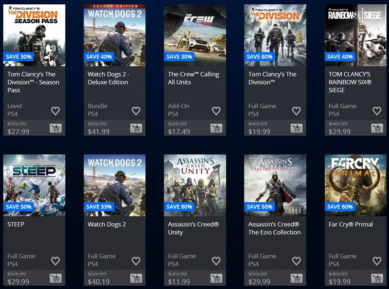 ofertas de ubisoft feb 17 ofertas de ubisoft feb 17 en la psn store