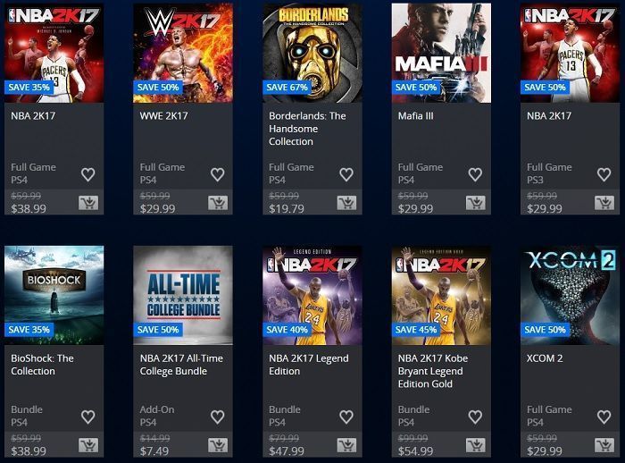 ofertas juegos de 2k ofertas juegos de 2k en psn store