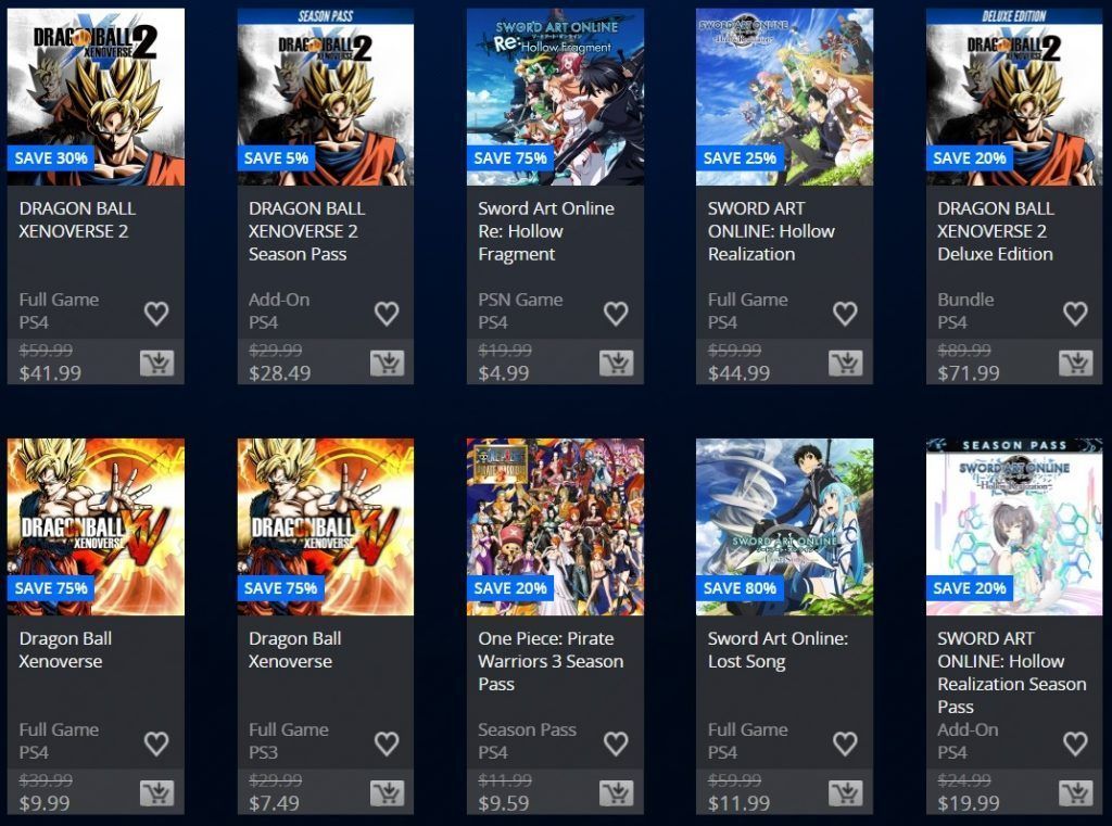 ofertas juegos namco bandai en la psn store usa