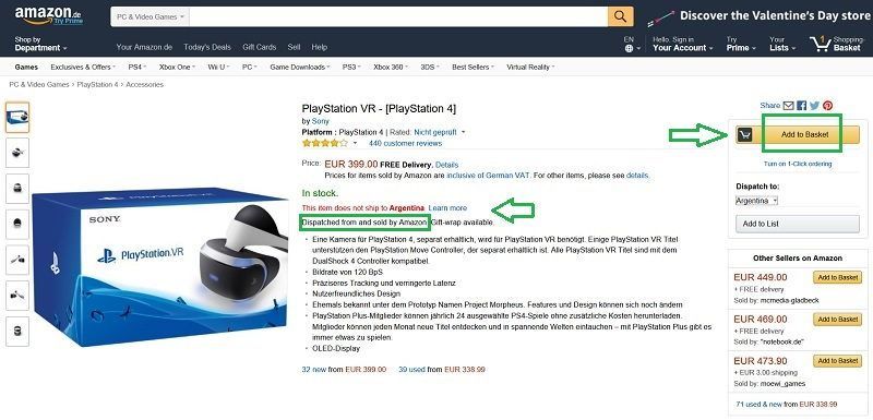 paso 1 es comprar ps vr y añadir a la cesta en amazon