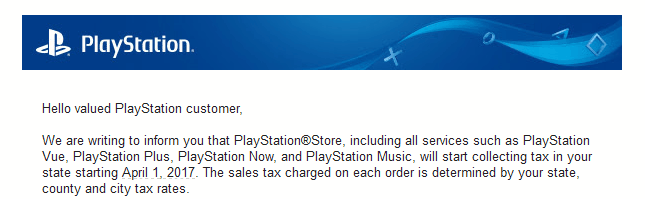 compras en psn usa serán gravadas