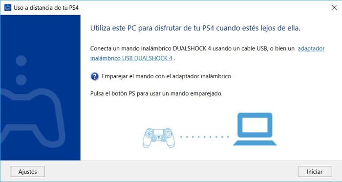 emparejar mando ps4 y pc en la aplicacion remote play