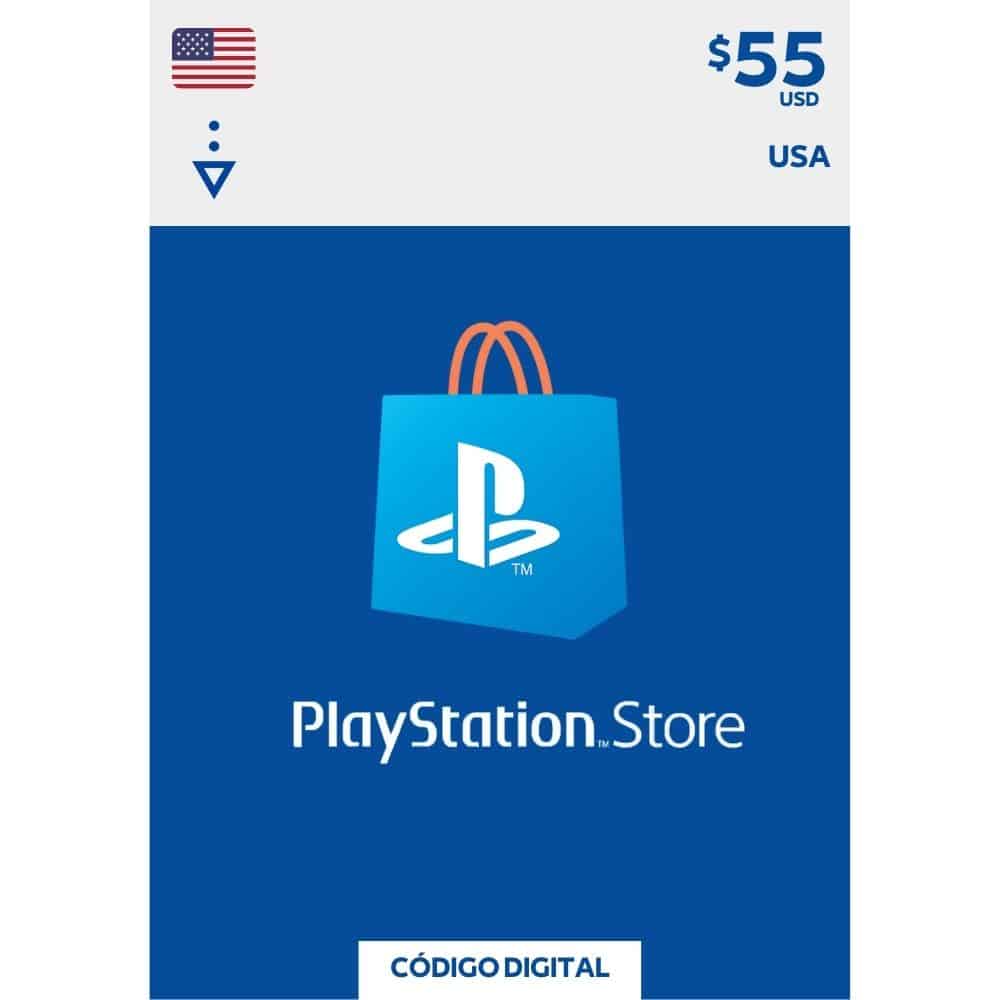 psn card 55 usd usa ps5 ps4 psn store estados unidos