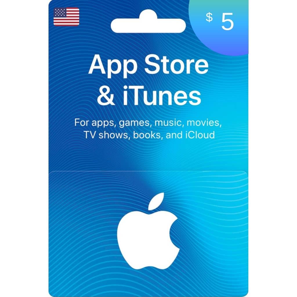 Tarjeta Itunes 5 dólares USA- App Store